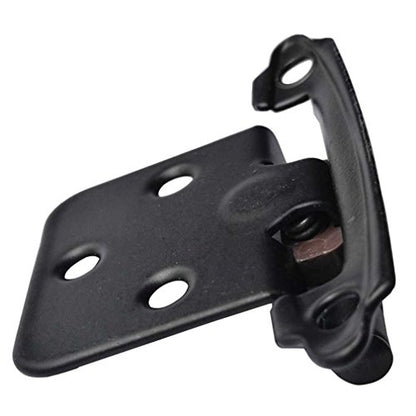 Traditional Flat Black Cabinet Hinge Variable Overlay 10 Pack - size: Flat Black