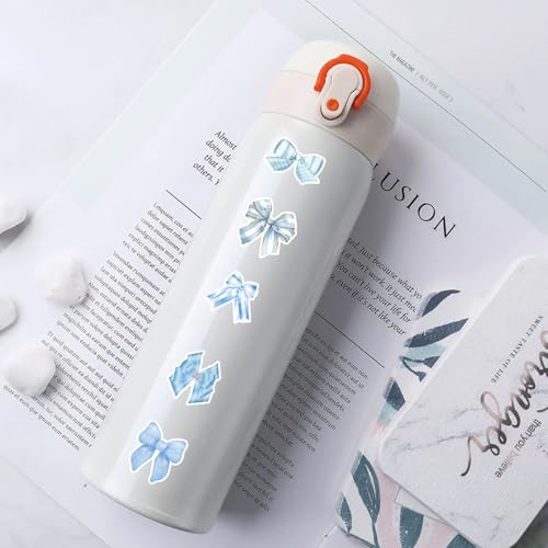 54Pcs Blue Bows Stickers Pack - Waterproof Stickers for Gifts,Scrapbooking,Laptop,Water Bottles,Skateboards,Mobile Phone SPKMMM - color: H