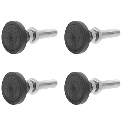 4 PC Screw On Heavy Duty Leveling Feet M8 Threaded, Adjustable Furniture Levelers, Anti Skid Rubber Swivel Levelers for Desk Chair Cabinet Dresser Bench Workbench Machine Leg (D40xM10x50) - size: ['D40xM10x50mm']
