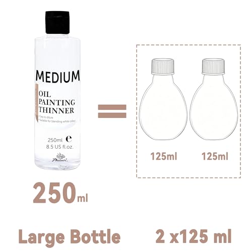 PHOENIX Oil Paint Thinner - 8.5 Fl Oz. / 250ml Bottle Oil Brush Cleaner - style: Paint Thinner 8.5 Fl Oz.