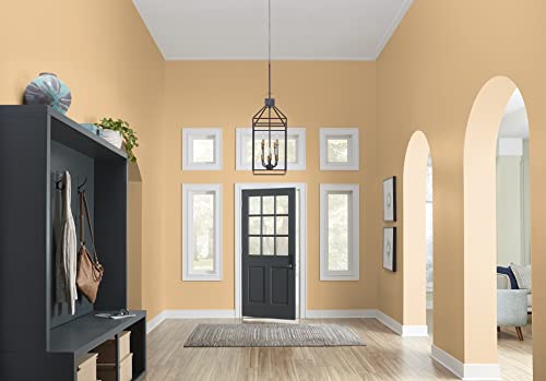KILZ TRIBUTE Paint & Primer, Interior, Satin, Canary Song, 1 Gallon - color: CANARY SONG, size: 128 Fl Oz (Pack of 1), style: Satin