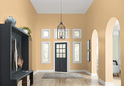 KILZ TRIBUTE Paint & Primer, Interior, Satin, Canary Song, 1 Gallon - color: CANARY SONG, size: 128 Fl Oz (Pack of 1), style: Satin