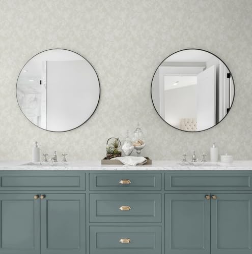 NextWall Tonal Floral Peel and Stick Wallpaper (Neutral)