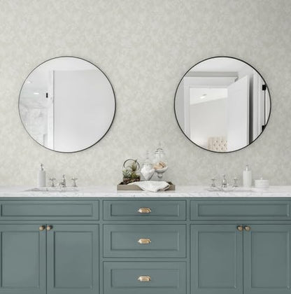 NextWall Tonal Floral Peel and Stick Wallpaper (Neutral)