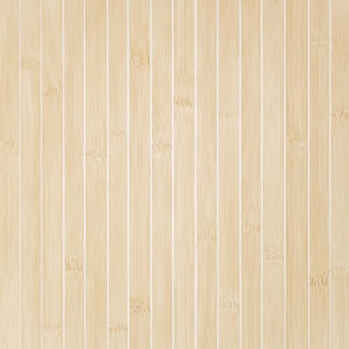 VEELIKE Bamboo Wallpaper Peel and Stick Light Wood Contact Paper 24''x354'' - color: Light Brown, size: 24" x 354"
