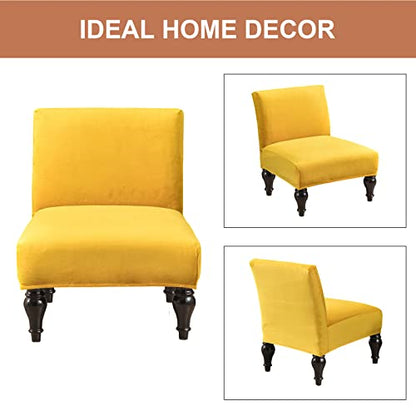 Eco-Ancheng Armless Chair Slipcover Removable Armless Accent Chairs Covers Washable Armless Slipper Chair Slipcover Printed Armless Chair Furniture Protector Covers for Living Dining Room Hotel - color: A21