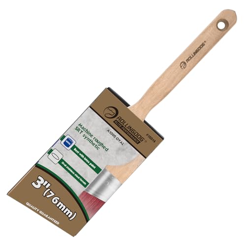 ROLLINGDOG 3 Inch Oval Angled Paint Brush - size: 3 Inch