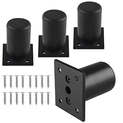 4-Pack Adjustable Aluminum Alloy Furniture Legs 2.36" Height Black - color: Black, size: 2.36 Inch