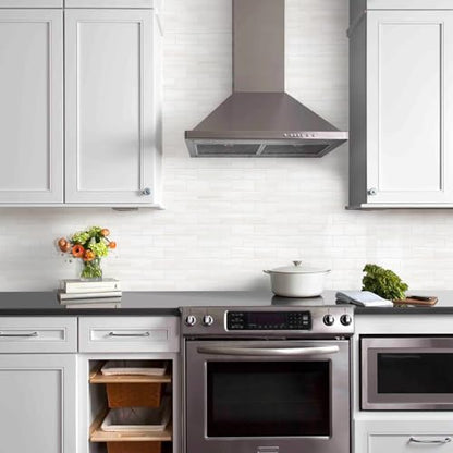 Vamos Tile 100-Piece Glossy Dolomite White Peel and Stick Backsplash Tile,3''x6'' PVC Subway Tile with White Grout, Stick on Backsplash for Kitchen/Bathroom/Fireplace - color: Dolomite White