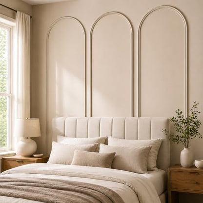 Colingmill 3 Set 32 x 78 Inch Arch Wall Molding Kit Peel Stick Wall Panels - size: 32 x 78 Inch, style: Stylish Style