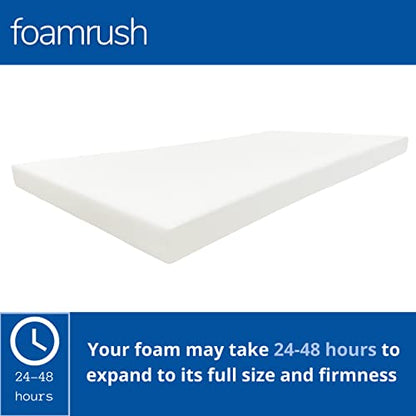 FoamRush 1" H x 23" W x 75" L High Density Upholstery Foam Cushion (Chair Cushion Bench Foam for Dinning Chairs, Bench Seat Cushion Replacement, Foam Rubber Padding) - size: 1" H x 23" W x 75" L
