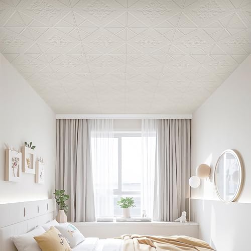 Ceiling Tiles 13.8x13.8 inch, 16 Pcs Ceiling Tiles - color: Geometric, size: 16pcs