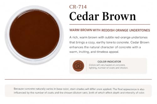 Cement Stain Concentrate - Cedar Brown (8 Ounce) - color: Cedar Brown, size: 8 ounce