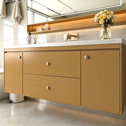 Bamboo Wood Grain Contact Paper Peel & Stick Wood Wallpaper for Countertop - color: Light Bamboo, size: 17.7" x 276"