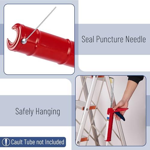 Bates- Caulking Silicone Gun, 10:1 Thrust Ratio, Hand Caulking Guns, No Drip - color: Red & Deep Blue, size: 1 Pack