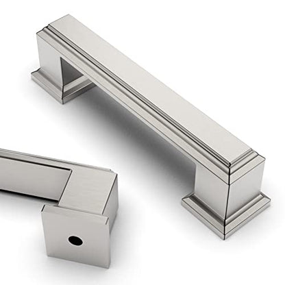 Asidrama 20 Pack 3 inch Brushed Satin Nickel Kitchen Cabinet Handles - color: Brushed Satin Nickel, size: 3" Hole Center(76mm)