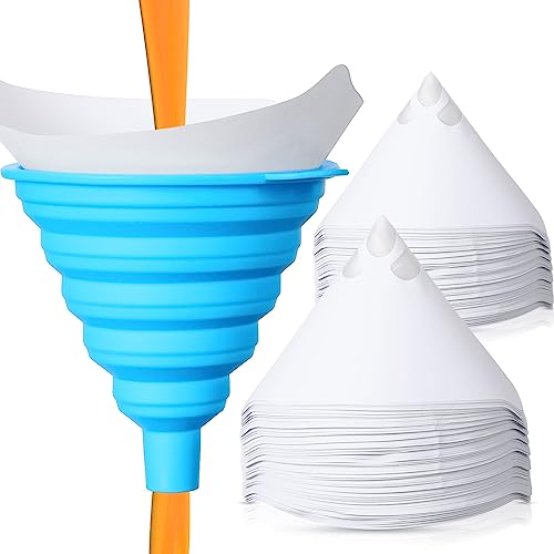 Boao 50 Packs Paint Strainers Cone Paint Filter with 190 ΜM Filter Tips