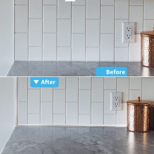 Art3d 10 ft Peel and Stick Flexible Molding Trim for Wall Tile Edge, Silver - color: Silver, size: 10 feet