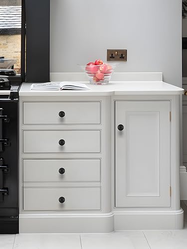 10 Pack Black Cabinet Knobs Matte Black Flat Drawer Pulls Kitchen Cupboard Bathroom Dresser Cabinet Hardware Handles Zinc Alloy - color: Black, size: Knob