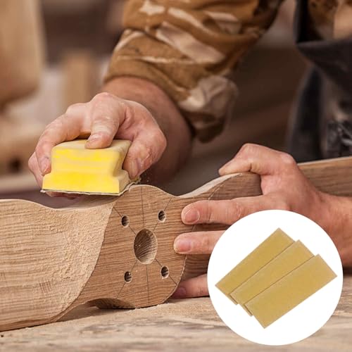 HARFINGTON 70 Pcs Detail Sander Paper 180 Grit 3.5" x 1.2" Micro Hand Sanding Papers Sheets Wet Dry Sandpapers with Sanding Block Tool for Wood Furniture Crafts Woodworking - style: 180 Grit
