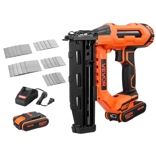 VEVOR Cordless Finish Nailer 20V 16GA Straight Cordless Nailer with Battery - size: 16 Gauge - 1 Battery