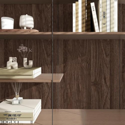 Dark Brown Wood Wallpaper 15.7"x196" Wood Contact Paper Peel and Stick Wallpapers Waterproof Self-Adhesive Vinyl Wallpaper Film for Furniture Countertops Cabinets - color: Dark Brown, size: 15.7" x 196"