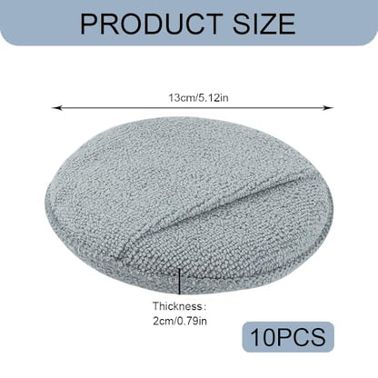 10PCS Wax Applicator Pads, Microfiber Polished and Waxed Sponge with Finger Pocket, Round Foam Car Wax Applicator Pad, Universal Detailing Sponge Block for Car Cleaning and Polishing (Grey) - color: Gray