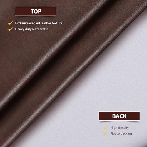 Faux Leather Vinyl Upholstery Fabric by The Yard 1.3mm Thick 55" x 180" - color: Burgundy, size: 5 Yards