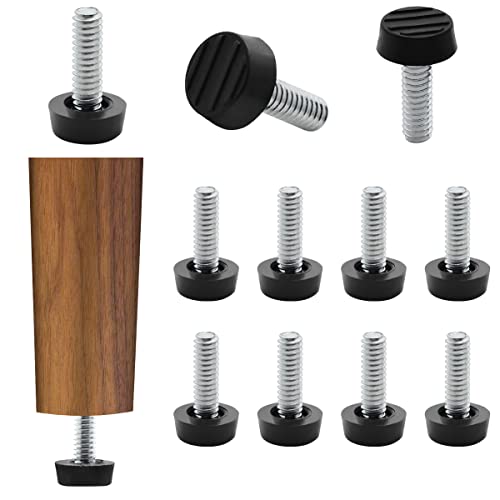 1/4" - 20 UNC Leveling Feet, 20 Pcs Adjustable Leg Levelers, Screw in Furniture Levelers with T-Nuts for Cabinet Cupboard Couch Desk Sofa Shelf Legs - size: 1/4" - 20 UNC