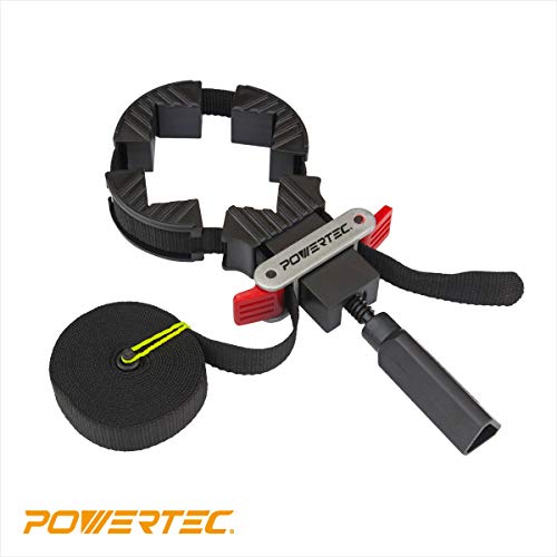 POWERTEC 13 Ft Strap Clamp for Picture Frames, Boxes & Cabinets (71017-P2) - style: Black Handle, 2PK