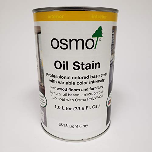 Osmo Oil Stain, 3518 Light Gray - 1 Liter - color: Light Gray