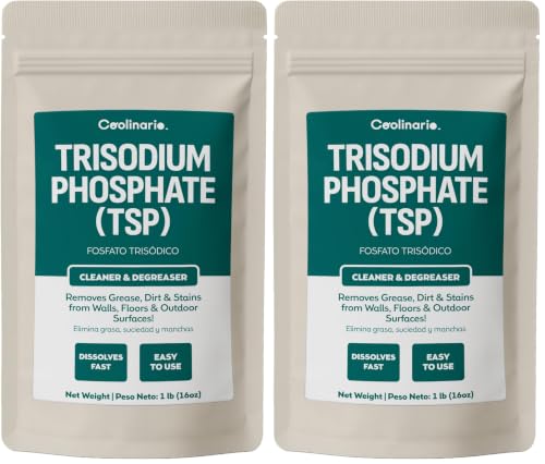 Coolinario Trisodium Phosphate TSP Cleaner (1 LB) Home & Industrial Use (Pack of 2) - size: 16 Ounce (Pack of 2)