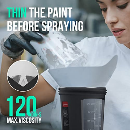 Litheli 20V Brushless Cordless Paint Sprayer, 200W High Performance HVLP Spray Gun with 1000ml/min Flow Rate, 3.12lbs Lightweight Power Painter with 2.0Ah Battery & 4 Nozzles for Walls, Fences, Decks - style: E1-Brushless 20V 2.0Ah