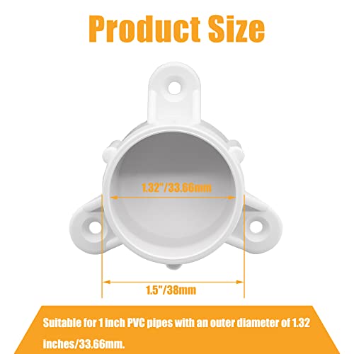 Biaungdo 1 Inch PVC Table Leg Cap Fittings, White, 4 Pcs - color: White (4 Pcs), size: 1 Inch