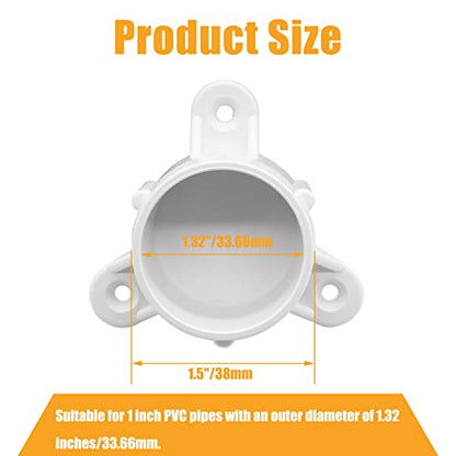 Biaungdo 1 Inch PVC Table Leg Cap Fittings, White, 4 Pcs - color: White (4 Pcs), size: 1 Inch