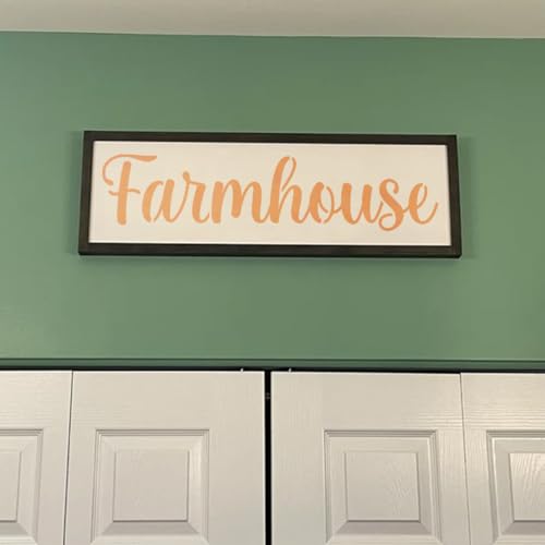 Large Farmhouse Stencils for Painting - 6 Pack Farmhouse Stencil Templates for Painting on Wood, Reusable Letter Stencils for Chalkboard Wood Crafts Signs & Home Front Door Mat Decorations - style: Farmhouse