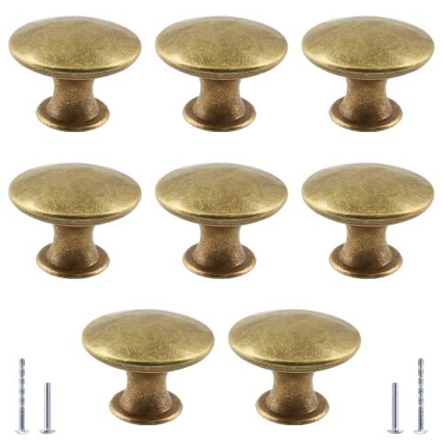 8Pcs 30mm Antique Brass Kitchen Cabinet Knobs - color: Antique Brass, size: 8 Pcs