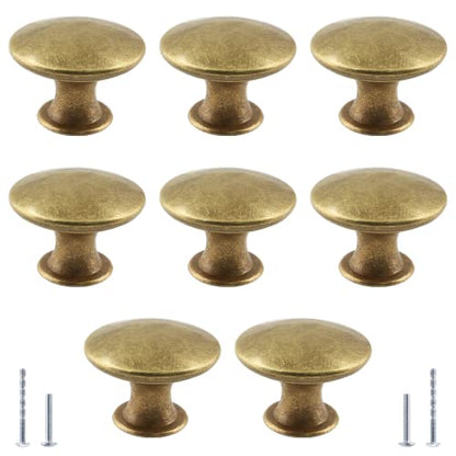 8Pcs 30mm Antique Brass Kitchen Cabinet Knobs - color: Antique Brass, size: 8 Pcs
