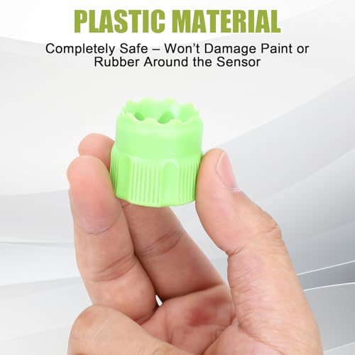 Car Sensor Film Hole Cutter 16-25mm Plastic Parking Sensor Circle Cutting Template with Tweezers, Precise Car Wrap Tools, Wrap Film Tool Kit, Edge Wrap Cutting Template Tool (Green) - color: Green