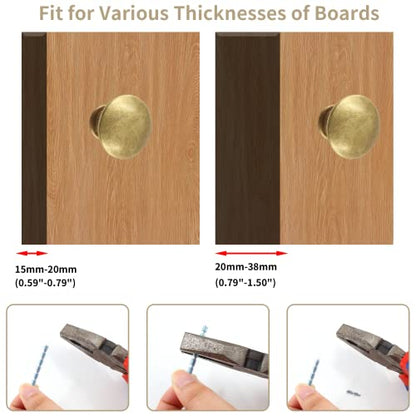 8Pcs 30mm Antique Brass Kitchen Cabinet Knobs - color: Antique Brass, size: 8 Pcs