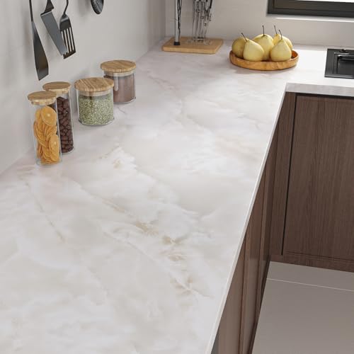 Matte White Marble Countertop Contact Paper Waterproof Thick