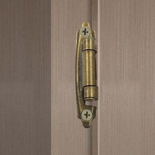 4-Pack (2 Pair) Antique Brass Self-Closing Cabinet Hinges - color: Bronze