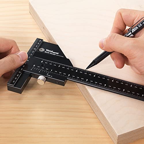Scriber Gauge 600mm – Long Metric Measuring and Marking Tool, Layout Gauge, CNC Aluminum Ruler for Woodworking, Joinery, Cabinet, Framing and Furniture (New Version) - size: 600mm