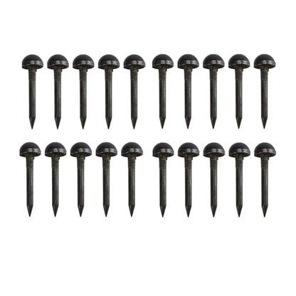 dophee 20Pcs Black Small Round Head Brass Upholstery Nails Tacks, 8mm - color: Antique Black, size: 8mm