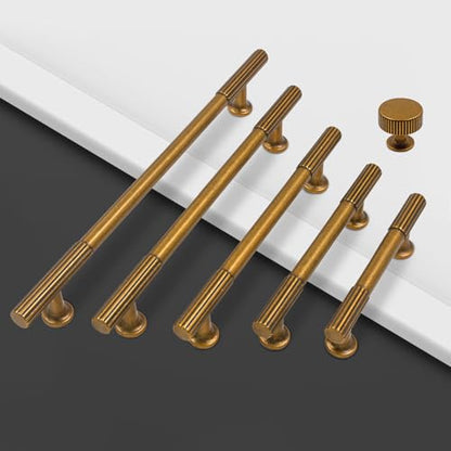 Amerdeco 10 Pack Antique Brass Cabinet Pulls 3.75" - color: Antique Brass, size: 3.75"/96MM