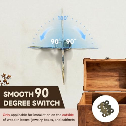 LEFTSTARER 60Pcs 1.2In Antique Cabinet Door Hinges with Screws, Bronze Butterfly Style, Small Hinges for Crafts Cabinet Wooden Jewelry Boxes (A.60 Butterfly Hinges) - color: A.60 Butterfly hinges