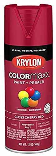 Krylon K05511007 12 Oz Cherry Red Gloss Colormaxx Spray Paint