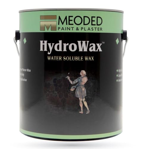 | Hydrowax Water Soluble Wax | Water-Based Acrylic Wax | Top Coat for Lime and Acrylic Plasters | Meoded Paint & Plaster - size: 32 Fl Oz (Pack of 1)