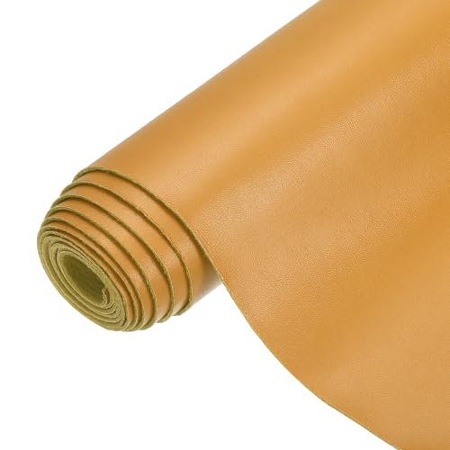 PATIKIL PU Faux Leather Fabric Nappa Grain 0.4 Yards Length 54"x14"x0.04" Soft Synthetic Leather Material Sheets 1mm Thick for Bags DIY Crafts, Light Brown - color: Ligh, size: 54"x14"x0.04"