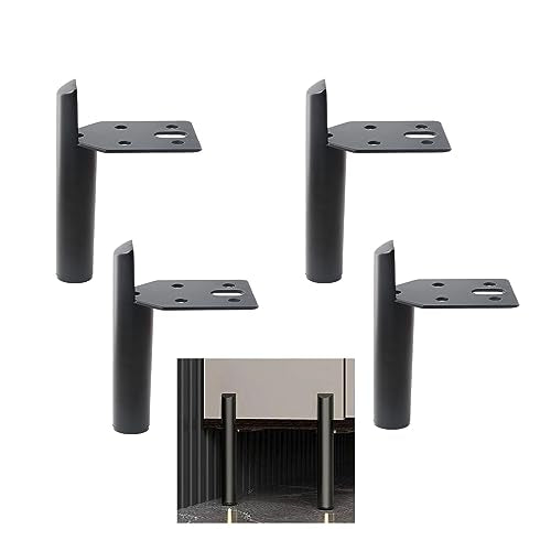2 Inch Furniture Legs Side Mounted Coffee Table Feet Black, Set of 4 - size: 2 Inch